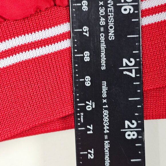 Vintage 90s Red Oak Nebraska Windbreaker Mens Long Sleeve Pullover Red Jacket - Picture 5 of 6